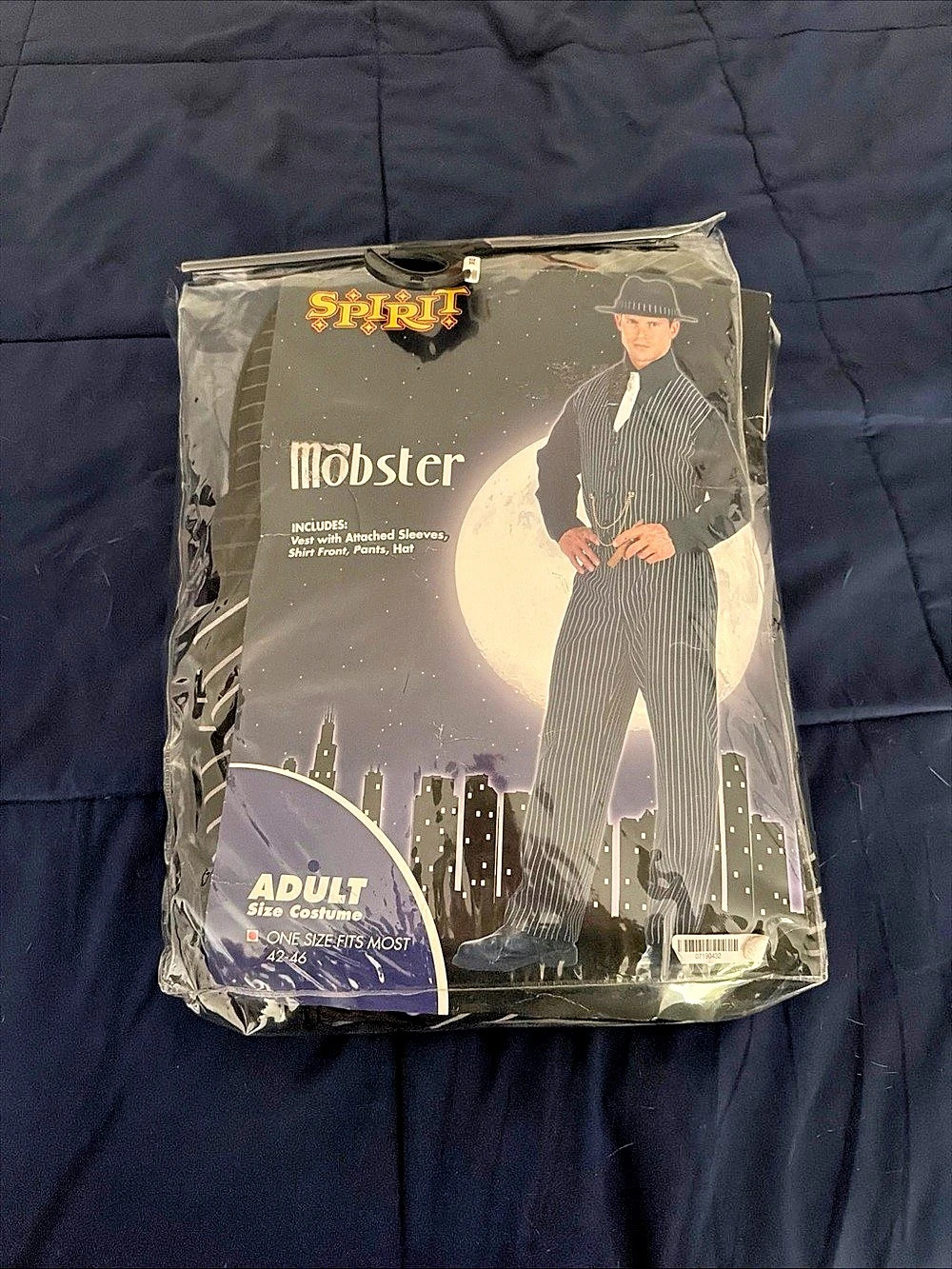 Spirit Halloween Adult Mobster Costume Striped Halloween Costume Adult Standard